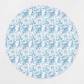 Étiquette de nom de famille bleu côtier (Design 1)