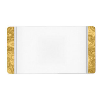 Étiquette de nom de fête or Blanc