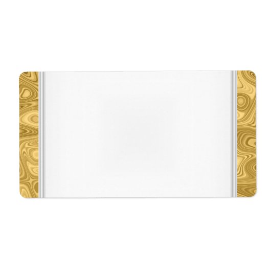 Étiquette de nom de fête or Blanc (Devant)