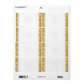 Étiquette de nom de fête or Blanc (Feuille entière)