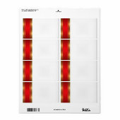 Étiquette de nom de fête or rouge (Feuille entière)