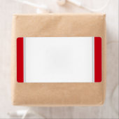 Étiquette de nom de fête Rouge Blanc (En situation)