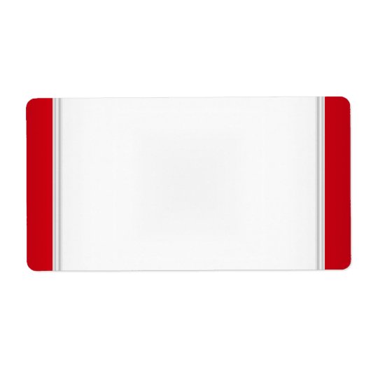 Étiquette de nom de fête Rouge Blanc (Devant)