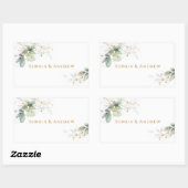 Étiquette de nom de invité de mariage à l'eucalypt (Feuille)