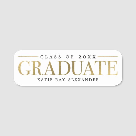 Étiquette de nom de la graduation de la balise (Devant)