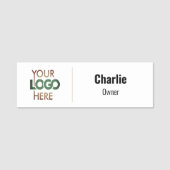 Étiquette de nom de l'employé Logo personnalisé Ma (Devant)