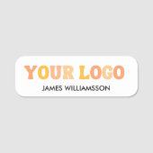 Étiquette de nom de l'employé Logo personnalisé Ma (Devant)