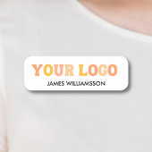 Étiquette de nom de l'employé Logo personnalisé Ma