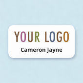 Étiquette de nom de l'employé Logo personnalisé Pl