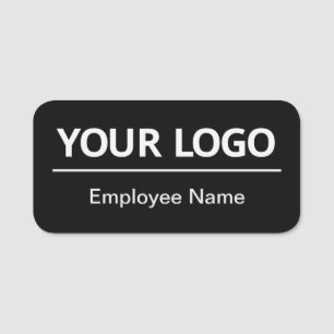 Étiquette de nom de l'employé Logo personnalisé Pl