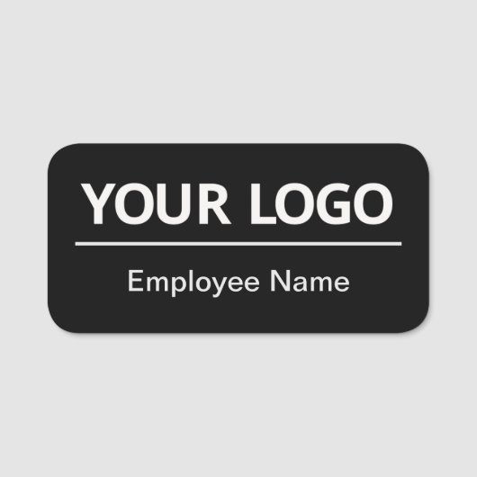 Étiquette de nom de l'employé Logo personnalisé Pl (Devant)