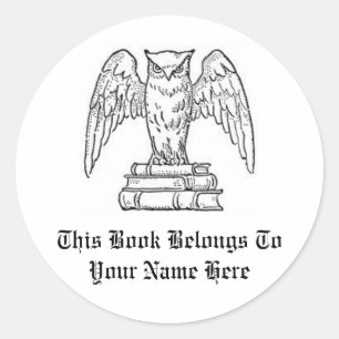 Étiquette de nom de livre personnalisable