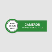 Étiquette de nom de logo de société verte (Devant)