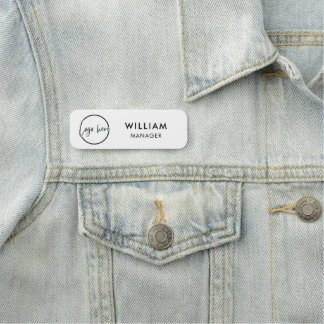 Étiquette de nom de logo d'entreprise personnalisé
