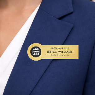 Étiquette de nom de logo d'hôtel personnalisé avec