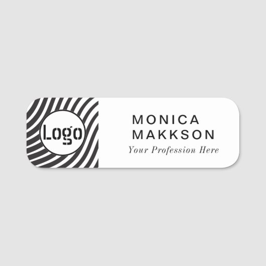 Étiquette de nom de logo et de titre (Devant)