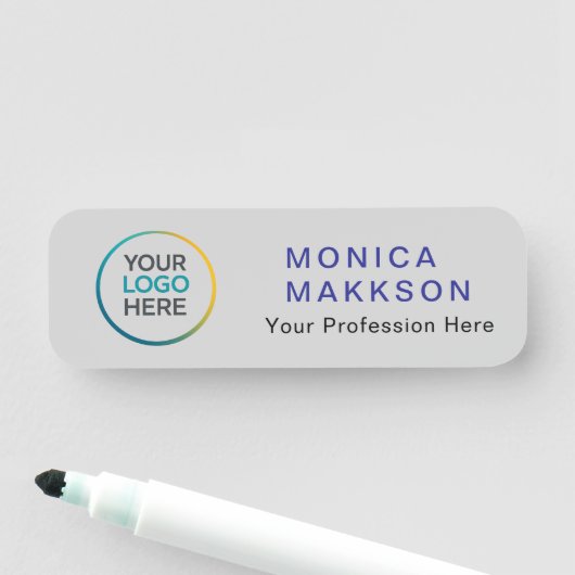 Étiquette de nom de logo personnalisé (En situation)