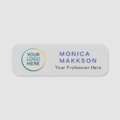Étiquette de nom de logo personnalisé (Devant)
