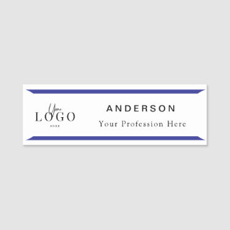 Étiquette de nom de logo professionnel