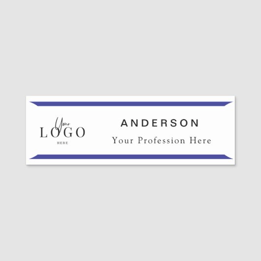 Étiquette de nom de logo professionnel (Devant)