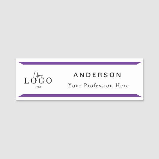 Étiquette de nom de logo professionnel (Devant)