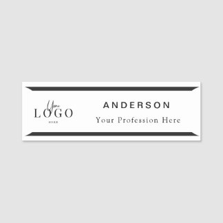 Étiquette de nom de logo professionnel