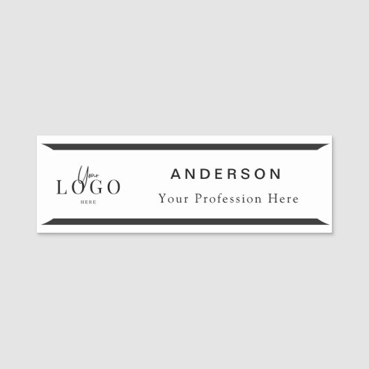 Étiquette de nom de logo professionnel (Devant)