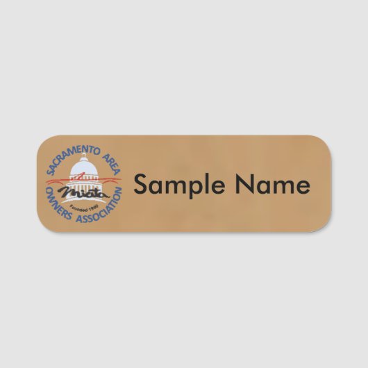 Étiquette de nom de logo SAMOA (marron) (Devant)
