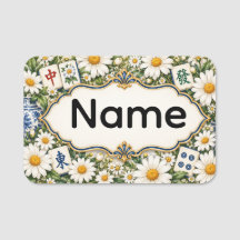 Étiquette de nom de Mahjong