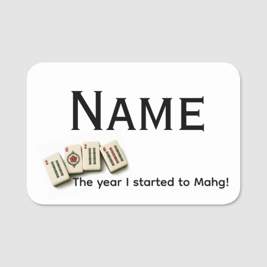 Étiquette de nom de Mahjong (Devant)