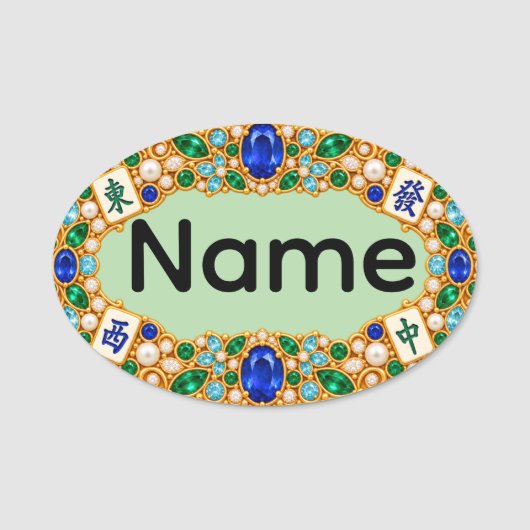 Étiquette de nom de Mahjong (Devant)