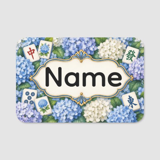 Étiquette de nom de Mahjong (Devant)