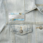 étiquette de nom de marbre bleu (En situation)