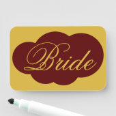 Étiquette de nom de mariée de style moderne pour é (En situation)