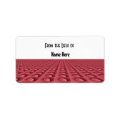 Étiquette de nom de modèle de Rose profond (Devant)