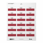 Étiquette de nom de modèle de Rose profond (Feuille entière)