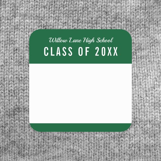 Étiquette de nom de réunion de classe de couleur m
