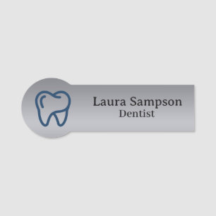 Étiquette de nom de société de dentiste à dent per
