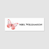 Étiquette de nom de travail de papillon de (Devant)