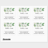 Étiquette de nom de verdure de réunion de famille (Feuille)
