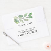 Étiquette de nom de verdure de réunion de famille (Enveloppe)