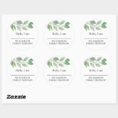 Étiquette de nom de verdure de réunion de famille (Feuille)