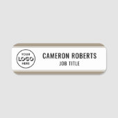 Étiquette de nom d'employé avec logo de la société (Devant)