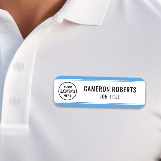 Étiquette de nom d'employé avec logo d'entreprise