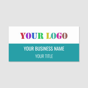Étiquette de nom d'entreprise avec logo personnali
