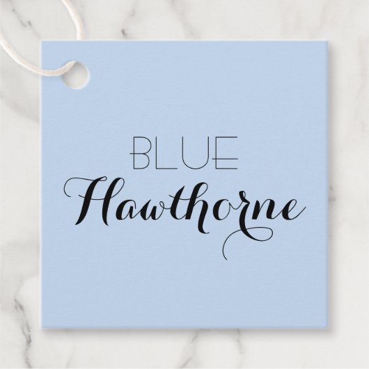 Étiquette de nom d'entreprise neutre bleu (Devant)