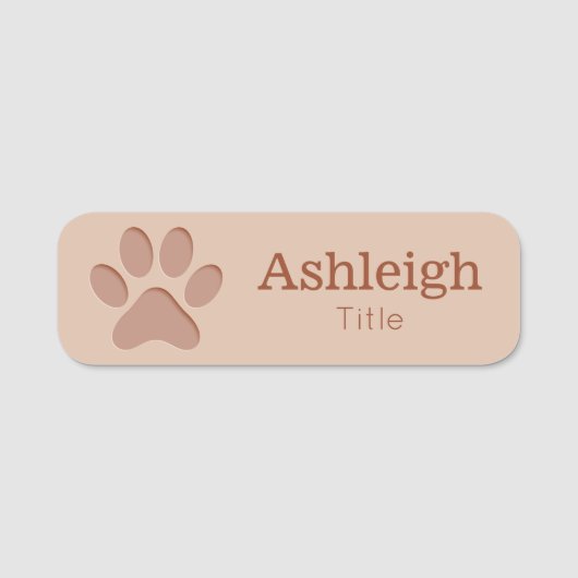 Étiquette de nom d'entreprise pour animaux (Devant)