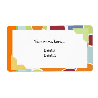 Étiquette de nom des cercles de couleur