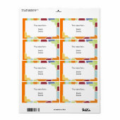 Étiquette de nom des cercles de couleur (Feuille entière)