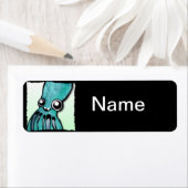 Étiquette de nom d'octopus personnalisé (En situation)